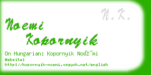 noemi kopornyik business card